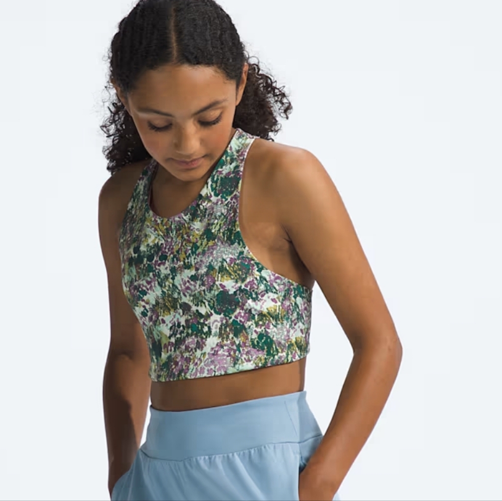 THE NORTH FACE  Girls’ Never Stop Reversible Tanklette sport bra Sz  XL 14-16